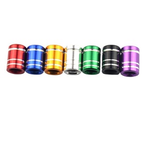 Tapas de válvula de aleación de aluminio coloridas para neumáticos de coche sin cámara, de acero inoxidable, en negro, rojo, azul, dorado, plateado, verde, morado, American Mouth - Product Image 1