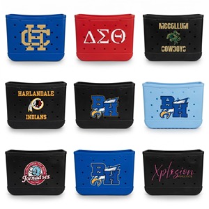 Custom Logo Print High Quality EVA Silicone Large Beach <strong>Bag</strong> Open Women Outdoor Camping Shopping Shoulder Tote Handbag Bogg <strong>Bag</strong> - Product Image 1
