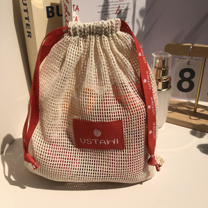 Pochette en coton à cordon coulissant personnalisée haut de gamme OEM/ODM avec logo imprimé, pour maquillage, cosmétiques, cadeaux, savons, avec étiquette - Product Image 6