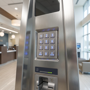 Clavier matriciel en acier inoxydable personnalisé IP65 durable rétroéclairé à 12 chiffres pour distributeur automatique de billets ATM, distributeur de tickets, armoire de stockage, serrure - Product Image 1