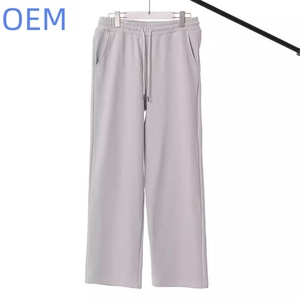 กางเกงวอร์มเทอร์รี่เนื้อหนา 420GSM แบบสั่งทำพิเศษสำหรับผู้ชาย เอวสูง ทรงขาตรง มีกระเป๋า ปิดด้วยเชือกผูก เอวยางยืด กางเกงลำลอง 85% - Product Image 4