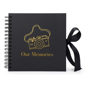 <span class=keywords><strong>Album</strong></span> Photo <span class=keywords><strong>noir</strong></span> Scrapbook, feuille d'<span class=keywords><strong>or</strong></span>, 80 Pages noires, carnet de mémoire, couverture artisanale, <span class=keywords><strong>Album</strong></span> Kraft - Product Image 1