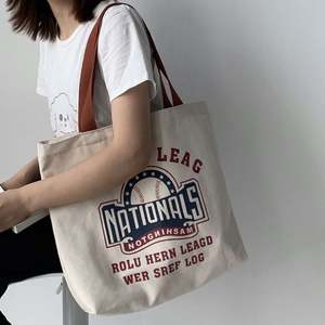 2014 mejor venta de alta calidad de algodón bolsa de lona mango largo - Product Image 6