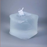 Seau souple portable en plastique 5L/10L/20L, forme carrée, barils pliables, impression sérigraphiée, pour liquides de désinfection, stockage Cubitainer