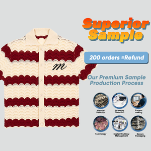 Suéter de ganchillo calado personalizado para <span class=keywords><strong>hombre</strong></span>, camisas de punto suave con botones superiores, <span class=keywords><strong>jersey</strong></span> de fútbol de manga corta de punto de algodón de verano - Product Image 2