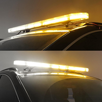 Barre lumineuse de signalisation LED ambre 47 pouces 120 cm 88 LED 8000 lumens 12V/24V pour voiture, camion, remorque, utilisation en cas d'urgence
