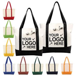 Bolsa de Compras de Lona Personalizada con Logotipo, para Mujer, en Oferta - Product Image 1