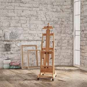 Chevalet de studio pliable en bois de hêtre, réglable, pour artiste, couleur bois naturel, personnalisable/en taille sur mesure - Product Image 2