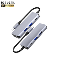 Hub Type C 4 en 1 Adaptateur HDMI 4K PD Hub HDMI 4 en 1 Station d'accueil USB C HDMI 4K OTG USB 3.0 Port PD Hub USB C