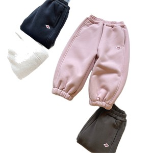 Children's Fleece Lined Thickened Sweatpants Solid Color Cotton Knitted Winter Pants For Boys And Girls - Product Image 5
