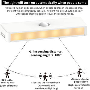 Grosir lampu Strip Led, lampu tangga kabinet cahaya Sensor gerakan tanpa kabel dapat diisi ulang untuk kamar tidur - Product Image 5