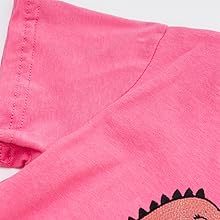 Fashion Toddler Girls T-Shirt Short Sleeve Shirt Unicorn Bunny Print Cute Summer <strong>Tops</strong> Tees <strong>Dinosaur</strong> Graphic Soft and Breathable - Product Image 4
