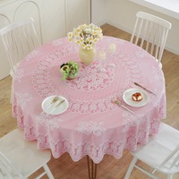 Nappe de table en PVC de 72 pouces, dentelle florale jacquard, revêtement doré, imperméable, jetable, couleurs personnalisables, utilisation pour les banquets