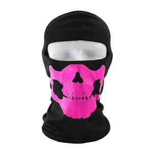 Skull Face Mask Black Pink Breathable Cycling Outdoor Sports Unisex Headgear - Product Image 1