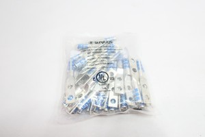 PLC <strong>Izzy</strong> I62-14 Qty 50 Copper Compression Lug #6 Stranded 2-hole 1/4in Crimp Blue Warranty Product - Product Image 1