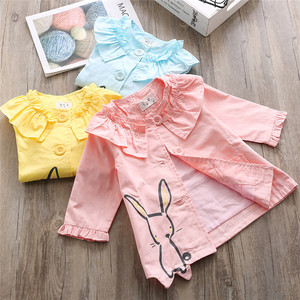Vêtements de boutique pour enfants en gros, chemises à manches en dentelle unies pour filles, production Turquie - Product Image 3