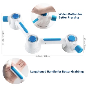 Ducha personalizada, <span class=keywords><strong>baño</strong></span>, manija montada en la pared, equilibrio, bloqueo de asistencia, <span class=keywords><strong>antideslizante</strong></span>, doble seguridad, ventosa de plástico, barra de agarre - Product Image 2