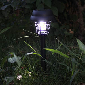 Lampe UV anti-moustiques solaire étanche pour jardin et cour, piège à insectes électrique à choc, tue-moustiques extérieur - Product Image 2