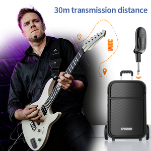 Micro-<span class=keywords><strong>casque</strong></span> <span class=keywords><strong>sans</strong></span> <span class=keywords><strong>fil</strong></span>, émetteur de <span class=keywords><strong>guitare</strong></span> <span class=keywords><strong>sans</strong></span> <span class=keywords><strong>fil</strong></span>, lumières LED, conception portable et légère pour karaoké à domicile et scène - Product Image 5