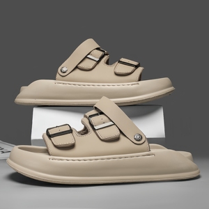 Sandali da <span class=keywords><strong>uomo</strong></span> alla moda <span class=keywords><strong>con</strong></span> suola spessa per aumentare l'altezza, <span class=keywords><strong>ciabatte</strong></span> da spiaggia casual traspiranti per esterni - Vendita all'ingrosso - Product Image 2
