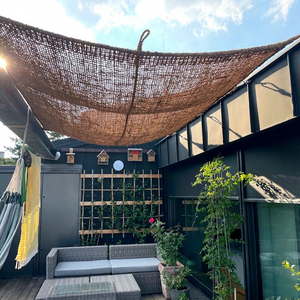 Voile d'ombrage en tissu de coco écologique |   Décoration extérieure durable et rustique pour patios et balcons - Product Image 1