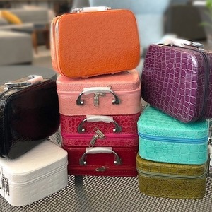Ulikeke Multi-function PU Leather Cosmetic Storage Bag & <b>Cases</b> Large Capacity Portable Travel Storage <b>Makeup</b> <b>Case</b> With Mirror - Product Image 1