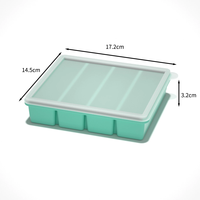 Bac à glaçons à 4 grilles avec couvercle Moules à glaçons pratiques pour boissons froides Couvercle transparent pour machine à glaçons avec boîte de rangement