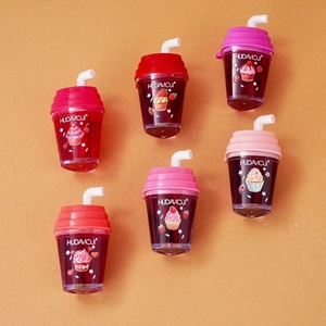 Wholesale Cute Mini Milk Tea Cup Lip Tint Matte Long Lasting Lipgloss Girl Lipstick Makeup Clear Lip Oil <strong>Drink</strong> Lip <strong>Gloss</strong> - Product Image 2