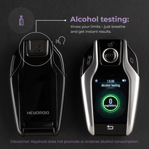 Keydroid Tron 2.0 (avec détection d'alcool) |   Clé de voiture intelligente avec écran tactile, légère |   Entrée sans clé pour toutes les voitures - Product Image 5