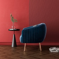 Sofá Individual Moderno de Franela, Diseño Simple y Moderno, Sillón para Apartamento Pequeño, Sofá de Hierro Artístico de Lujo Ligero para Sala de Estar