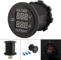 Panel Mount dengan Konektor Daya Arus Tinggi 50A, Aksesori Mobil, dan Voltmeter Amperemeter LED Digital