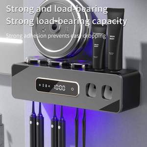Stérilisateurs de brosses à dents <span class=keywords><strong>électrique</strong></span>s intelligents tout-en-un, stérilisation profonde, séchage rapide, support de brosses à dents avec double distributeur de dentifrice - Product Image 5