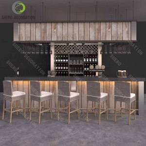 Hall commercial de meubles de kiosque de café <span class=keywords><strong>extérieur</strong></span> en bois avec l'éclairage de LED pour des cafés - Product Image 5