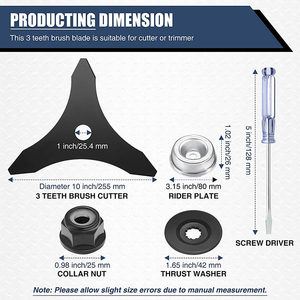 DZ 3T acciaio spazzola lama Cordless <span class=keywords><strong>decespugliatore</strong></span> erba testa <span class=keywords><strong>per</strong></span> falciatrice motore benzina motore di taglio coltello - Product Image 3
