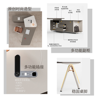 Escritorio Ejecutivo Moderno y Minimalista, Construcción en MDF, Muebles de Oficina de Diseño de Lujo para Directores y Jefes, Estética de Alta Gama