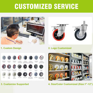100 mm <span class=keywords><strong>PVC</strong></span> Lenkrolle Orange, Schwerlast-Rollen für Werkbänke und Industrielle Transportwagen, 1.5, 2, 2.5, 3, 4, 5 Zoll - Product Image 6