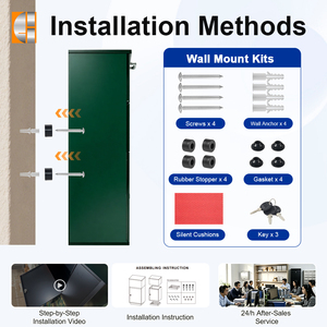 Customized All-Weather Commercial Large <strong>Free</strong> <strong>Standing</strong> Waterproof Galvanized Steel Powder Coated Parcel <strong>Box</strong> for Business Use - Product Image 3