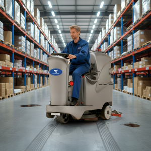CleanHorse X4 2026 Newest Ride on <b>Floor</b> Scrubber Flexible Operation for Concrete <b>Floor</b> <b>Cleaning</b> Scrubber <b>Machine</b> Ride-On Design - Product Image 1
