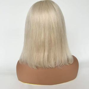 Perruque Courte Bob en Cheveux Humains Vierges Premium Prête à l'Expédition avec Fermeture HD en Dentelle, Sans Colle, Vente en Gros pour Salons, Douce, Lisse, Sans Perte de Cheveux, Respirante - Product Image 4