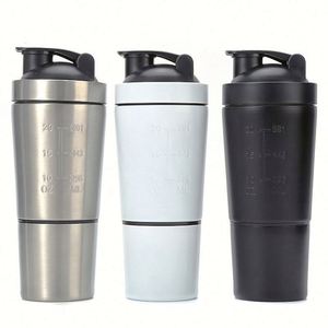 Bouteille shaker fitness en acier inoxydable 600 ml, best-seller, à paroi simple, pour la gym et le sport, isolation thermique 6 heures, couvercle sans BPA - Product Image 1