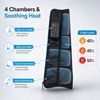 Pompe à air vibrante pour bras, compression thermique, masseur de bras, machine de massage des bras, pour deux bras
