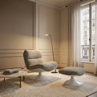 Fauteuil inclinable en tissu de style français moderne, nouvelle arrivée, fauteuil de détente confortable avec repose-pieds pour le salon