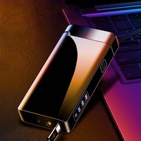 Nouveau briquet à arc électrique haute puissance, grande capacité, éclairage LED, rechargeable par USB