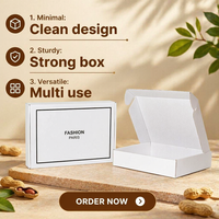 Caja de Envío Corrugada de 3 Capas Blanca con Marco Negro Ecológica de Alta Gama con Logotipo Personalizado para Marcas de Ropa y Velas