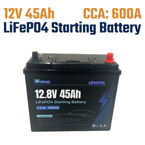 แบตเตอรี่ LiFePO4 12V45A 600CCA พร้อมระบบป้องกัน BMS, รองรับระบบสตาร์ท-สต็อป, ชาร์จเร็วในสภาพอากาศหนาวเย็น, แบตเตอรี่สตาร์ทสำหรับรถยนต์นั่งส่วนบุคคล - Product Image 1