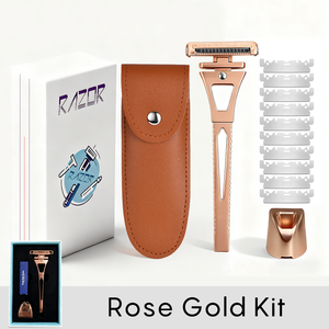 24TS High Quality Stainless Steel Body Safety Razor Manual Hair Removal Shaving Shaver with 4 Blades Shave System Factory Supply