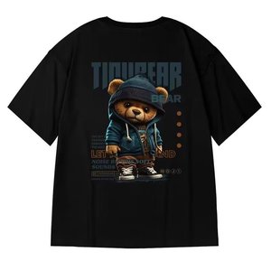 Mỹ Thời Trang Thương Hiệu Người Đàn Ông Của T-Shirt Kích Thước Lớn Lỏng Gấu Bông Ngắn Tay Áo Nửa Tay Áo Xu Hướng Mùa Hè Cho Người Đàn Ông Béo - Product Image 2