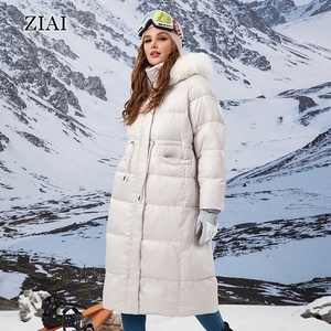 Wholesale Winter 90 White Duck Down Big fox Fur Collar <strong>Waist</strong> Tie Down <strong>Coat</strong> <strong>Women</strong> Winter Long <strong>Women's</strong> <strong>Coat</strong> - Product Image 6