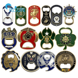 Porte-monnaie commémoratif en métal personnalisé pour les forces de l'USAF, de la USMC et de la USN, avec ouvre-bouteille, pour les vétérans - Product Image 1