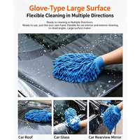Gant de lavage de voiture en chenille double face, doux, absorbant, sans peluches, sans rayures, pour le detailing automobile et l'entretien des véhicules